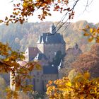 Burg Kriebstein im Licht eines Herbstmorgens
