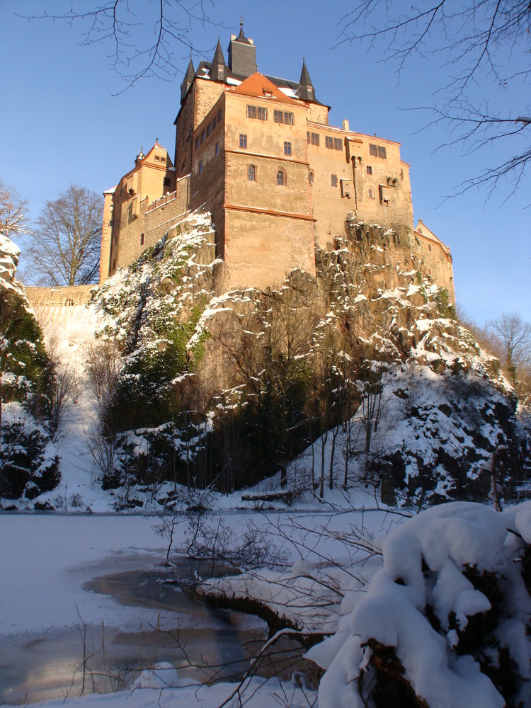 Burg Kriebstein im Schnee (2)