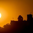 Burg Landeck  Sonnenuntergang Silhouette