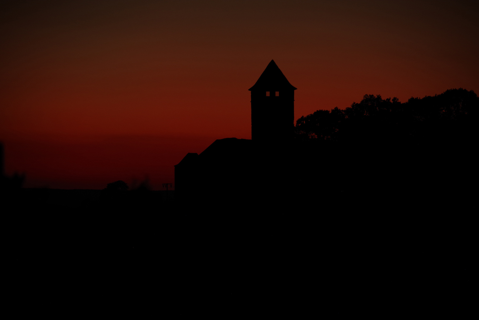 Burg Lichtenberg beim Sonnenuntergang