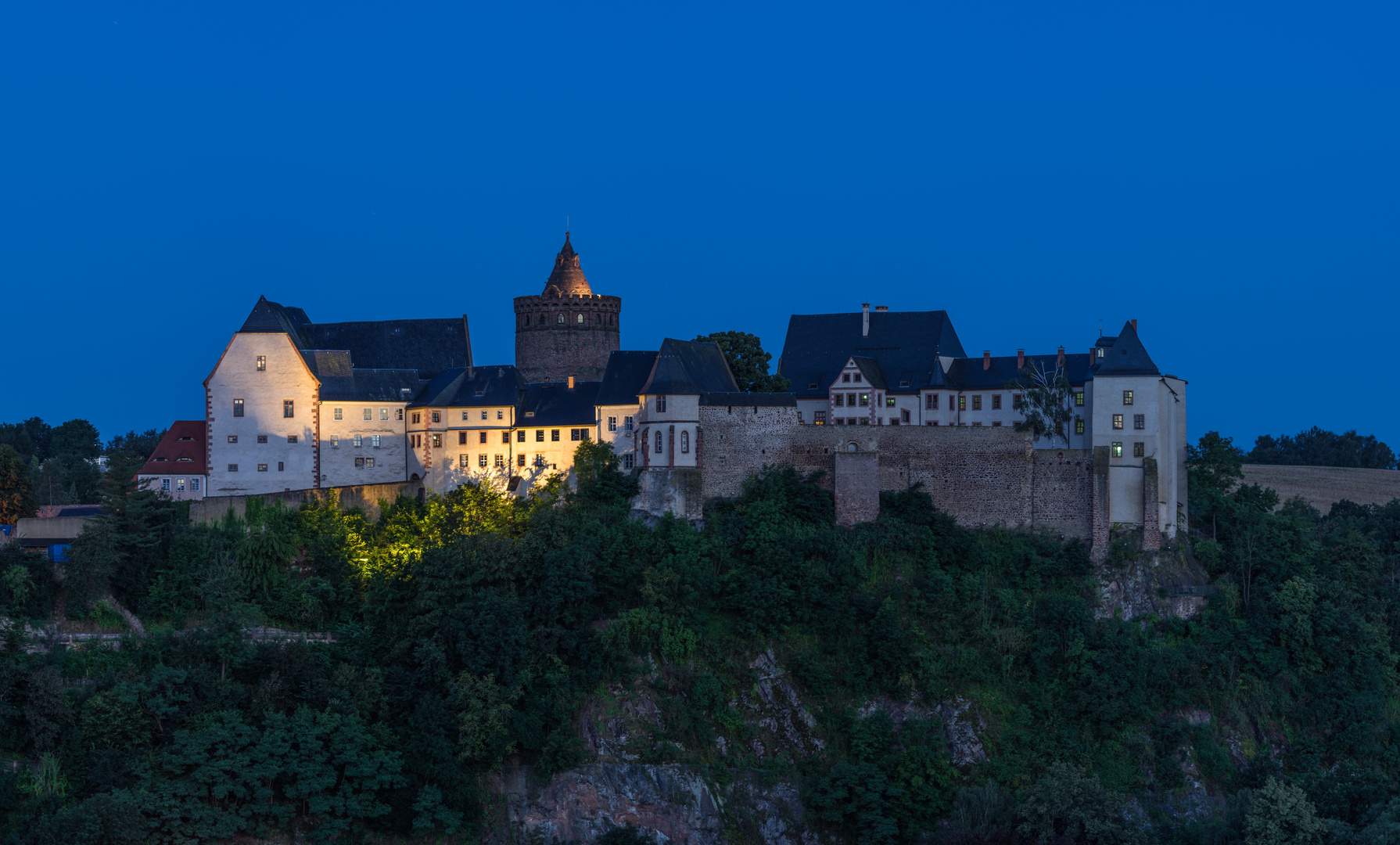 Burg Mildenstein zur blauen Stunde