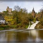 Burg, Mühle und Wasserfall Pyrmont in der Eifel