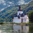 Burg Pfalzgrafenstein auch Pfalz bei Kaub genannt Aufnahme von der rechten Rheinseite