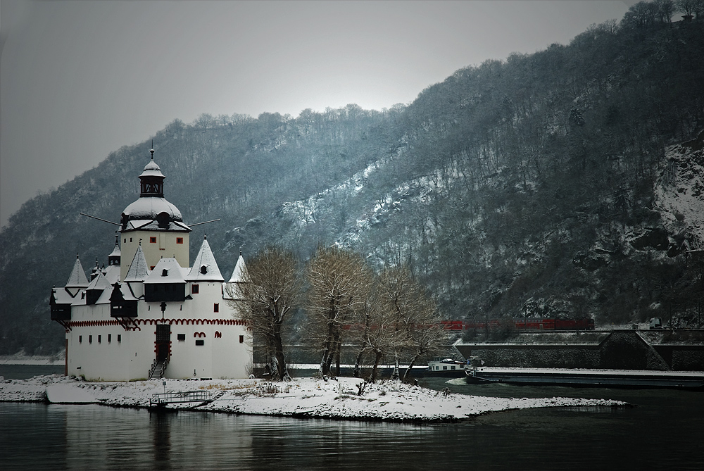 Burg Pfalzgrafenstein bei Kaub am Rhein im Winterzauber Foto & Bild deutschland, europe Burg Pfalzgrafenstein bei Kaub am Rhein im Winterzauber Foto & Bild deutschland, europe