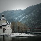 Burg Pfalzgrafenstein bei  Kaub am Rhein im Winterzauber