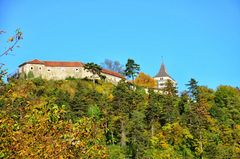 Burg Pitten im Herbst