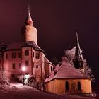 Burg Posterstein am Winterabend 