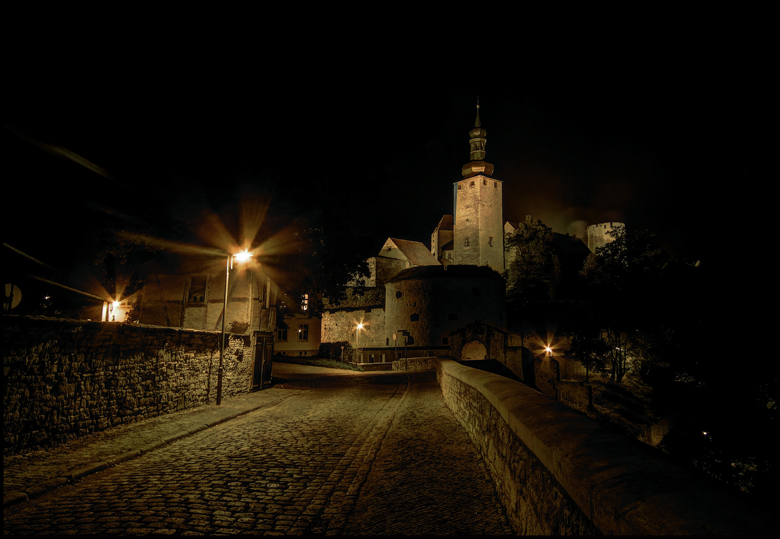 Burg Querfurt bei Nacht