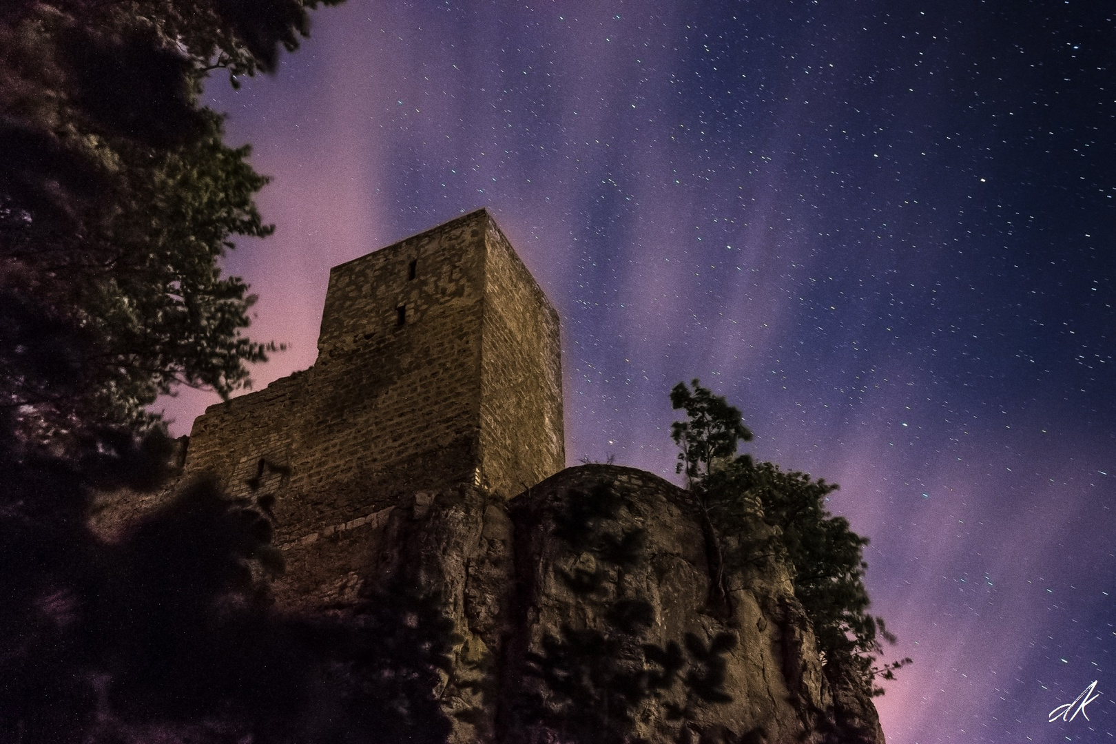 Burg Reußenstein bei Nacht 2