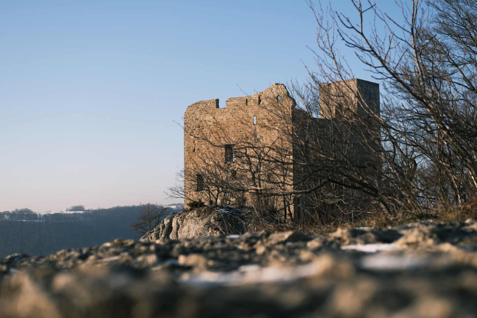 Burg Reußenstein im Winter