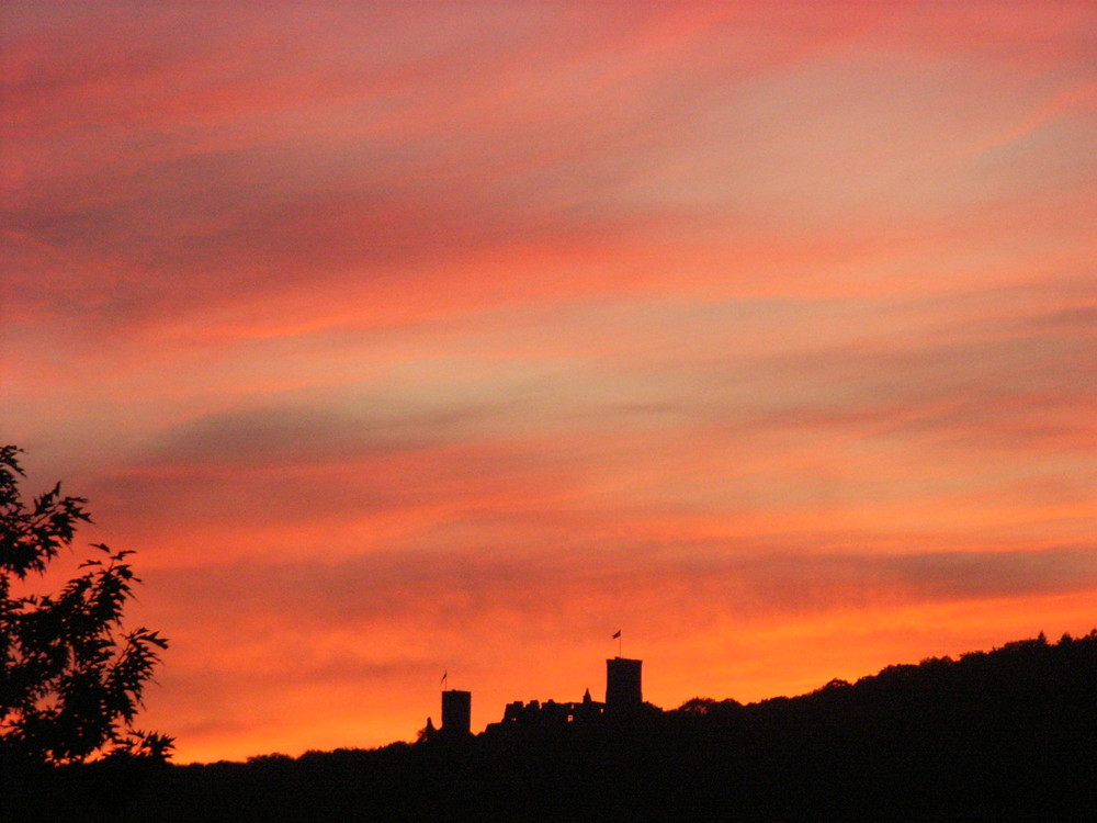 Burg Rötteln beim Sonnenuntergang