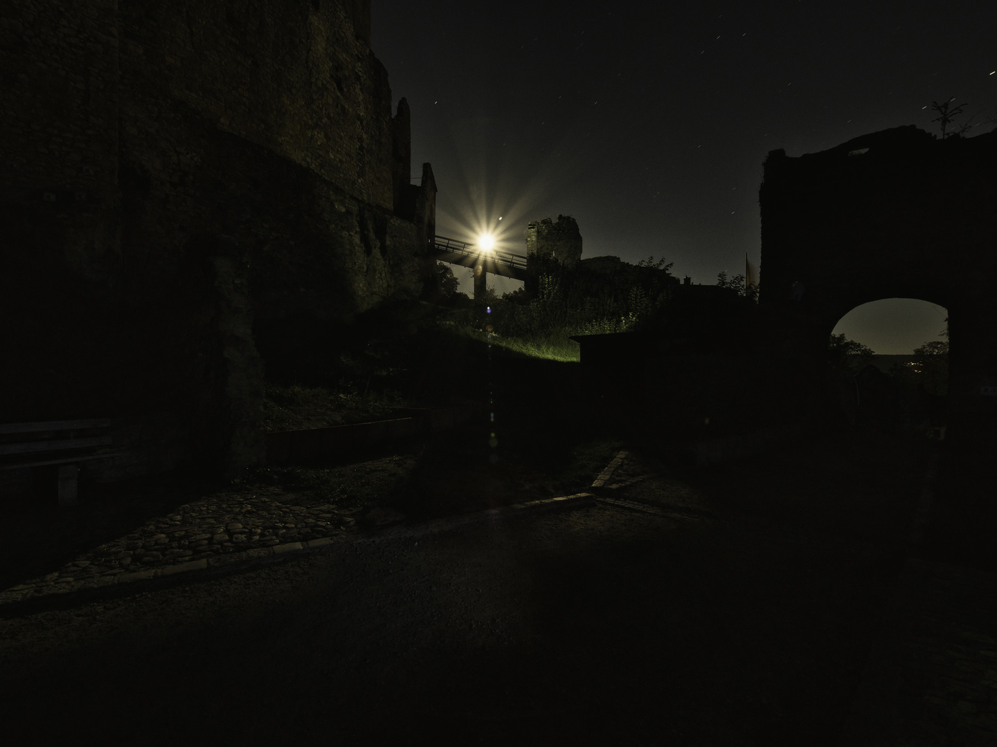 Burg Rötteln im Vollmond, Lörrach