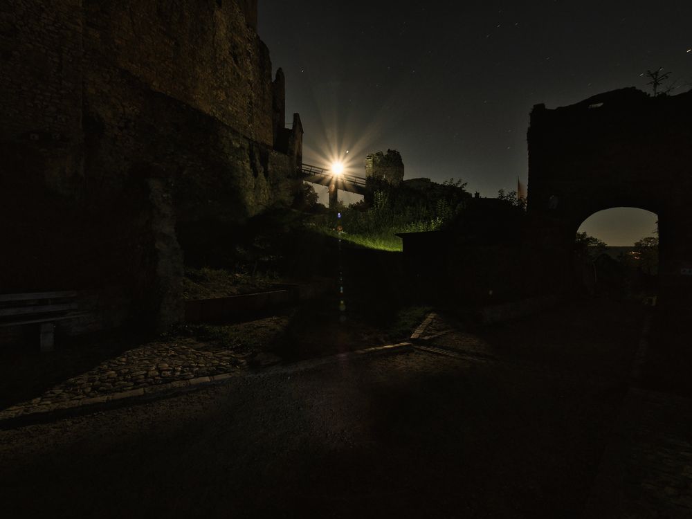 Burg Rötteln im Vollmond, Lörrach