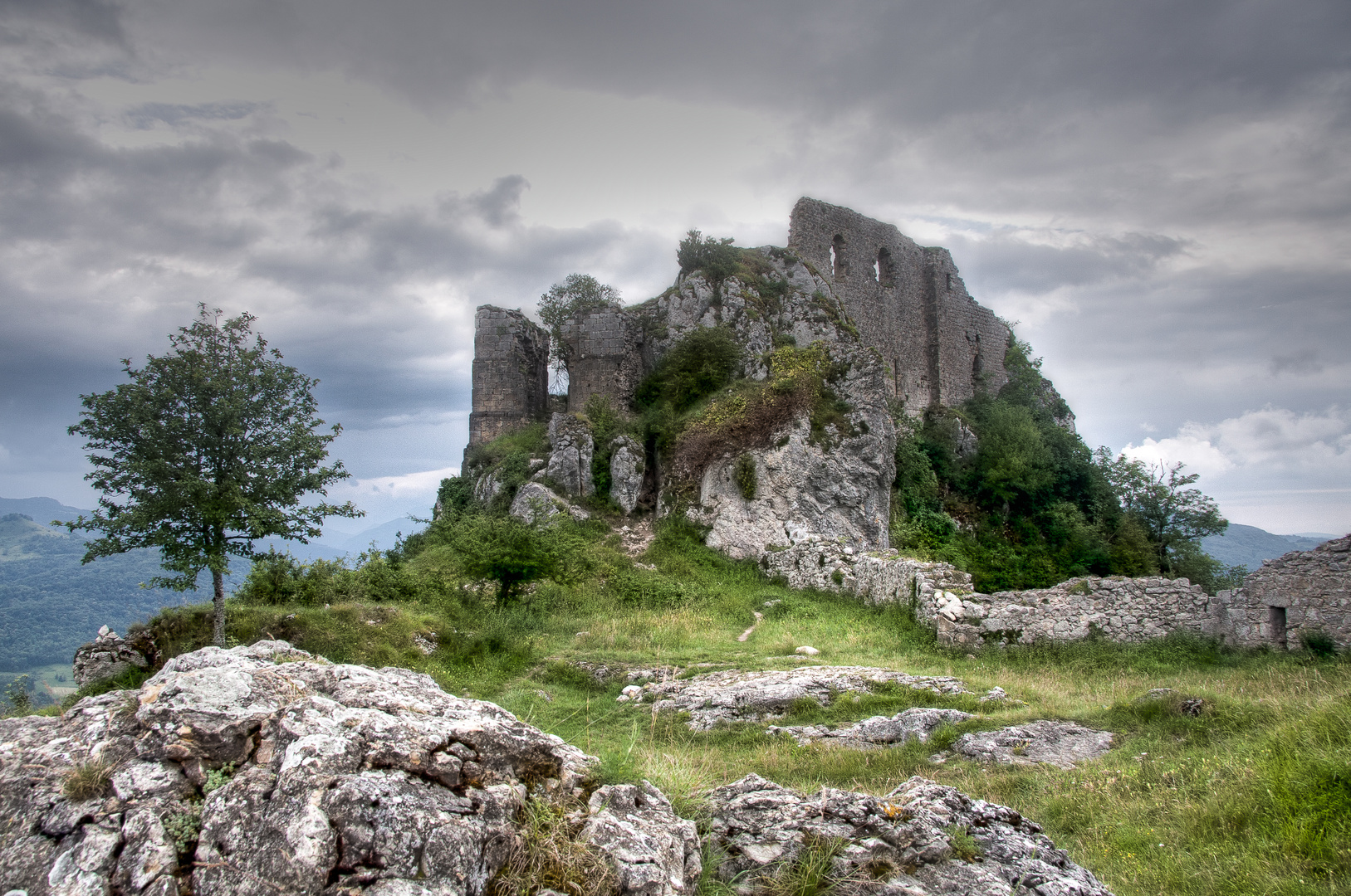 Burg Roquefixade, Midi-Pyrénées, Frankreich