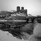 Burg Runkel/Lahn im Winter -monochrome-