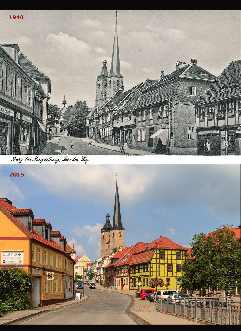 Burg S/A - der Breite Weg früher und heute