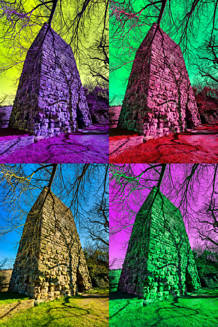 Burg Sponheim-Wohnturm 57-popart