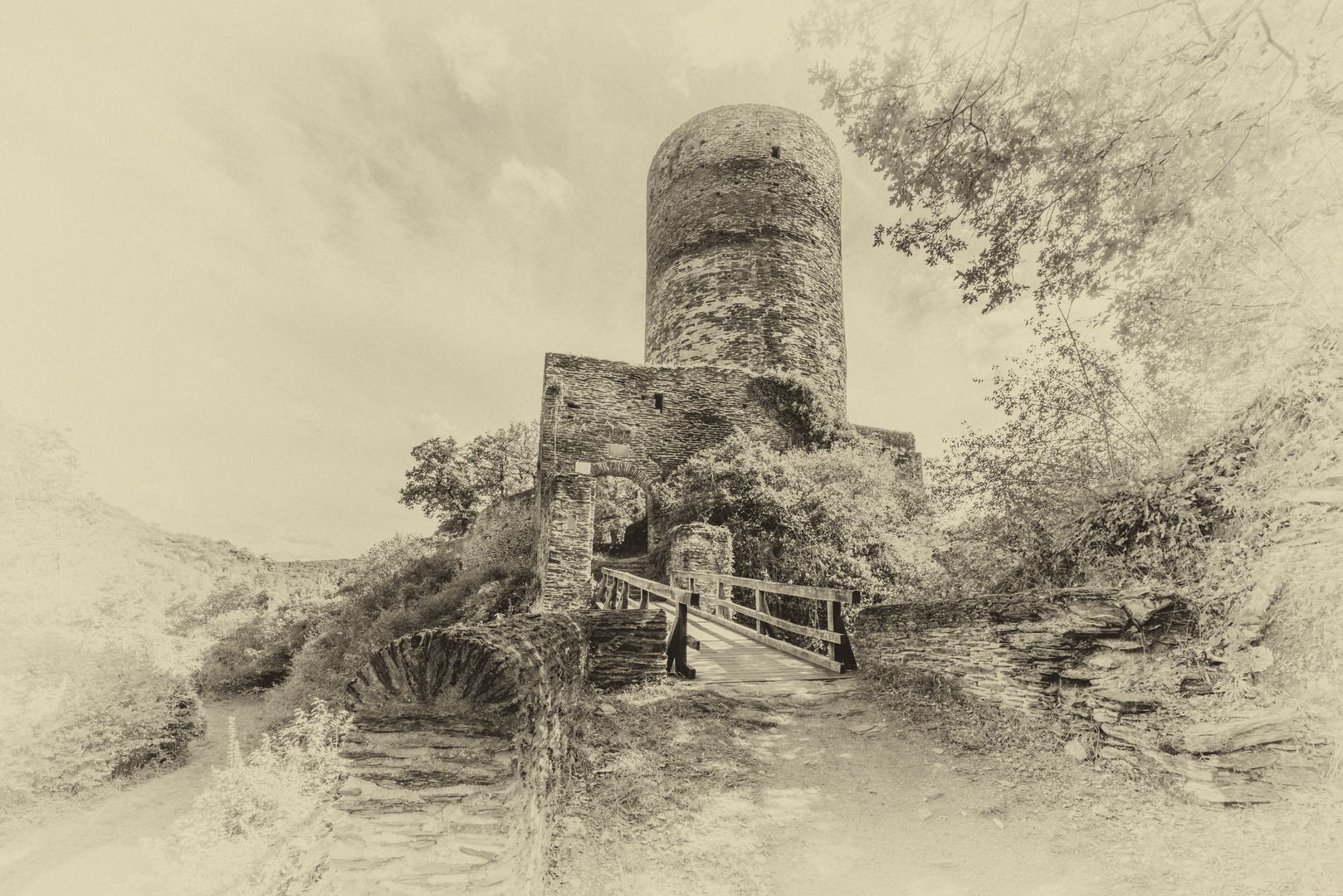 Burg Stahlberg 29 - alte Fotoplatte