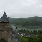 Burg Stahleck mit Blick auf den Rhein