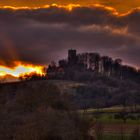 Burg Steinsberg im Sonnenuntergang