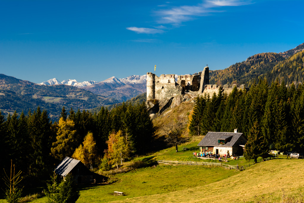 Burg Steinschloß bei Teufenbach, Steiermark, Österreich