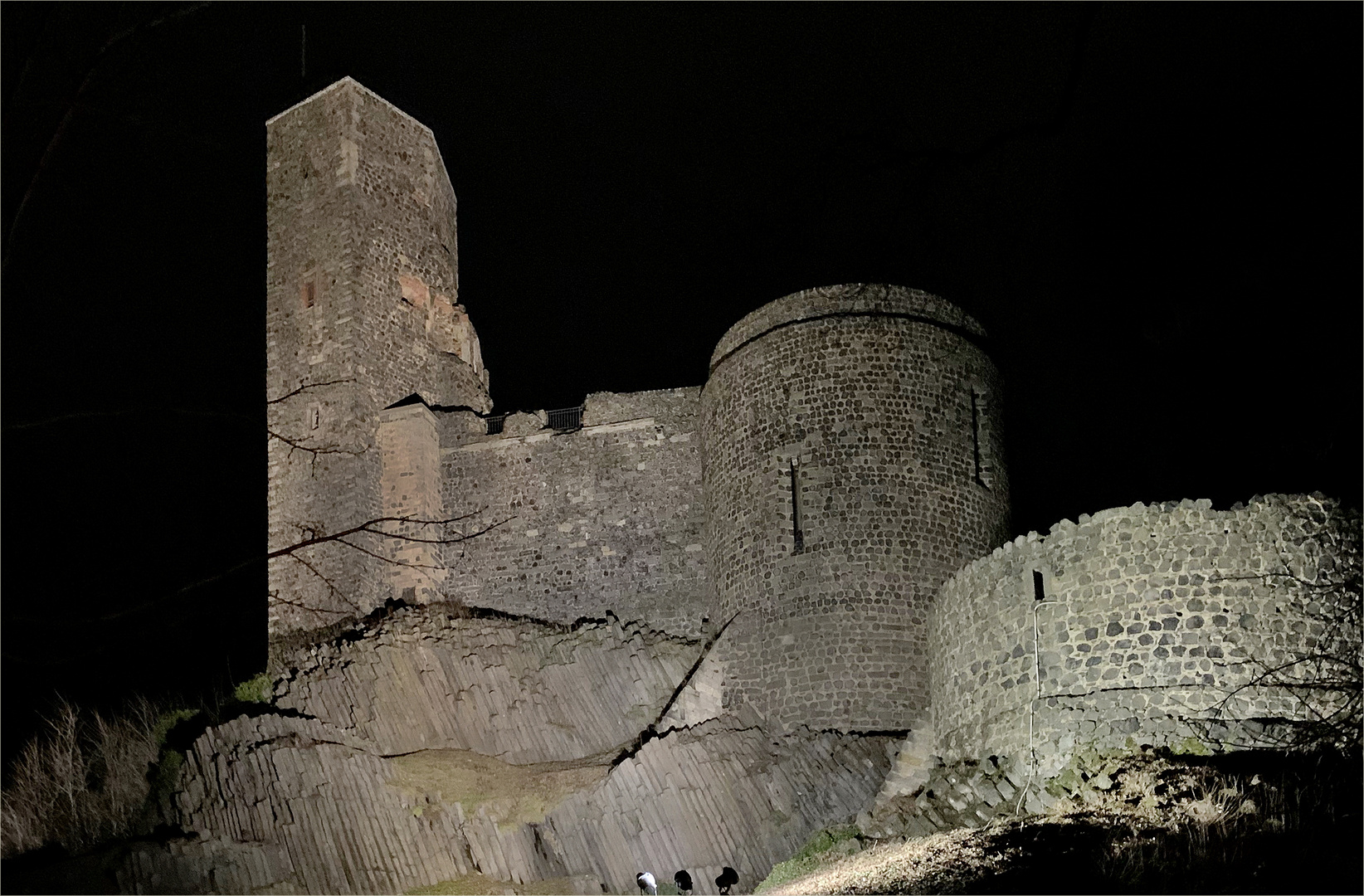 Burg Stolpen bei Nacht