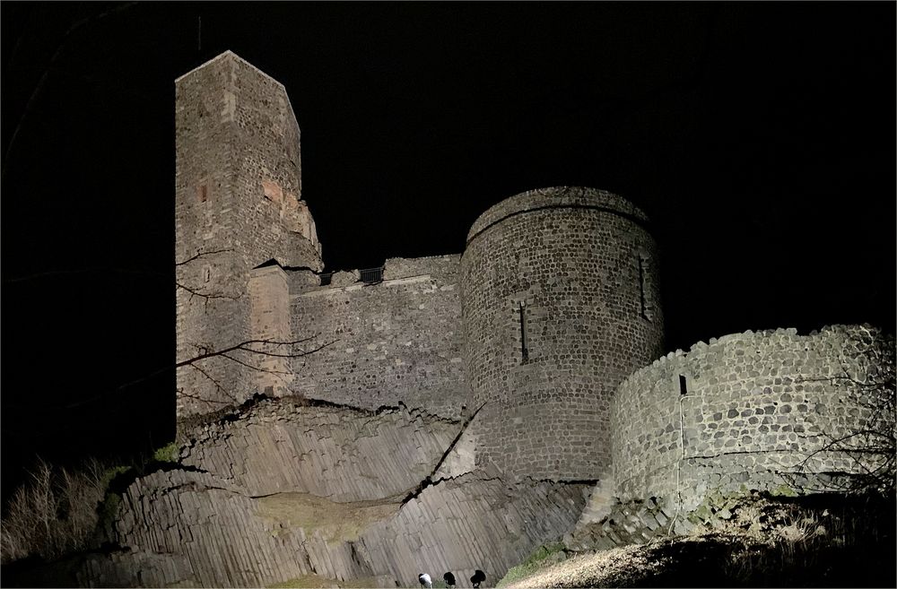 Burg Stolpen bei Nacht