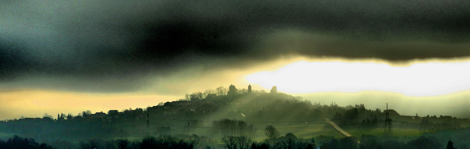 Burg Stolpen im Gegenlicht