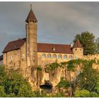 Burg Teck im Abendlicht