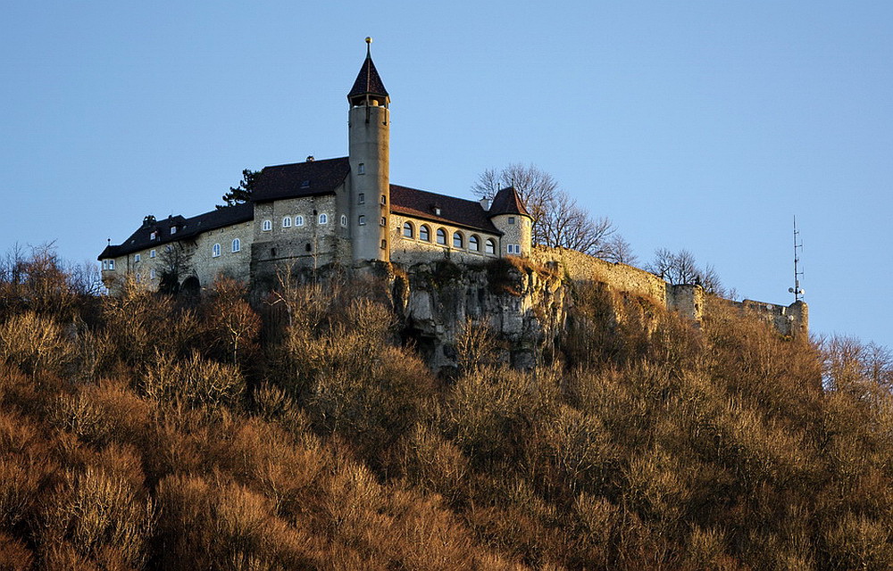 Burg Teck in der Abendsonne