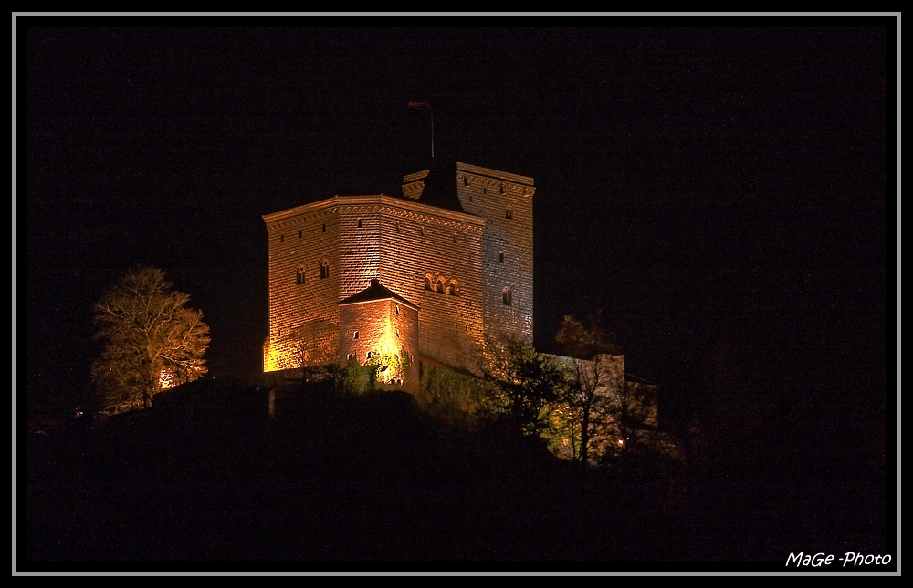 Burg Trifels bei Nacht