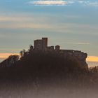 Burg Trifels im Morgendunst