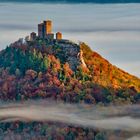 Burg Trifels im Nebel - Rehbergturm