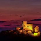 Burg Trifels im Sonnenuntergang