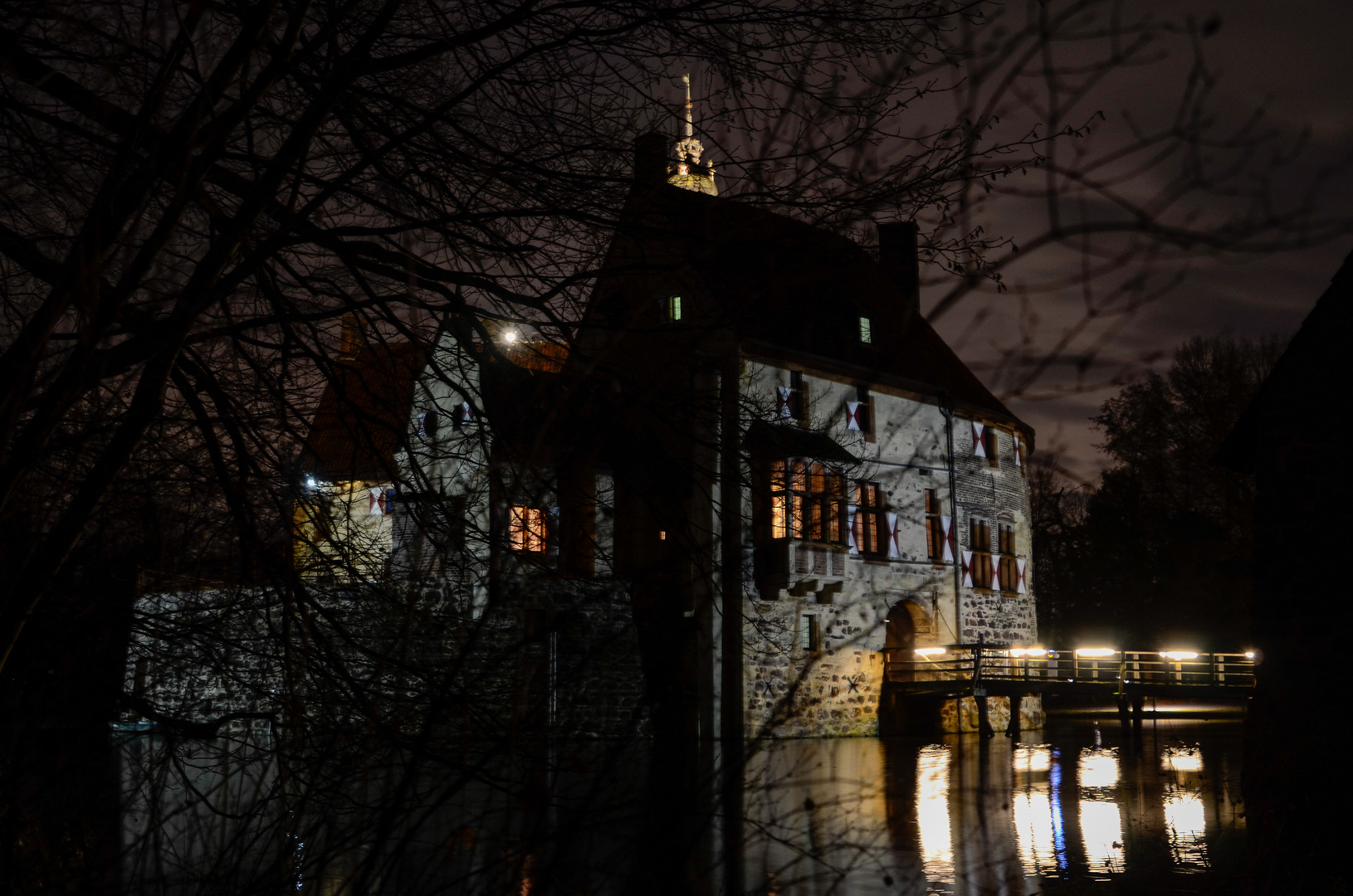 Burg Vischering Lüdinghausen bei Nacht