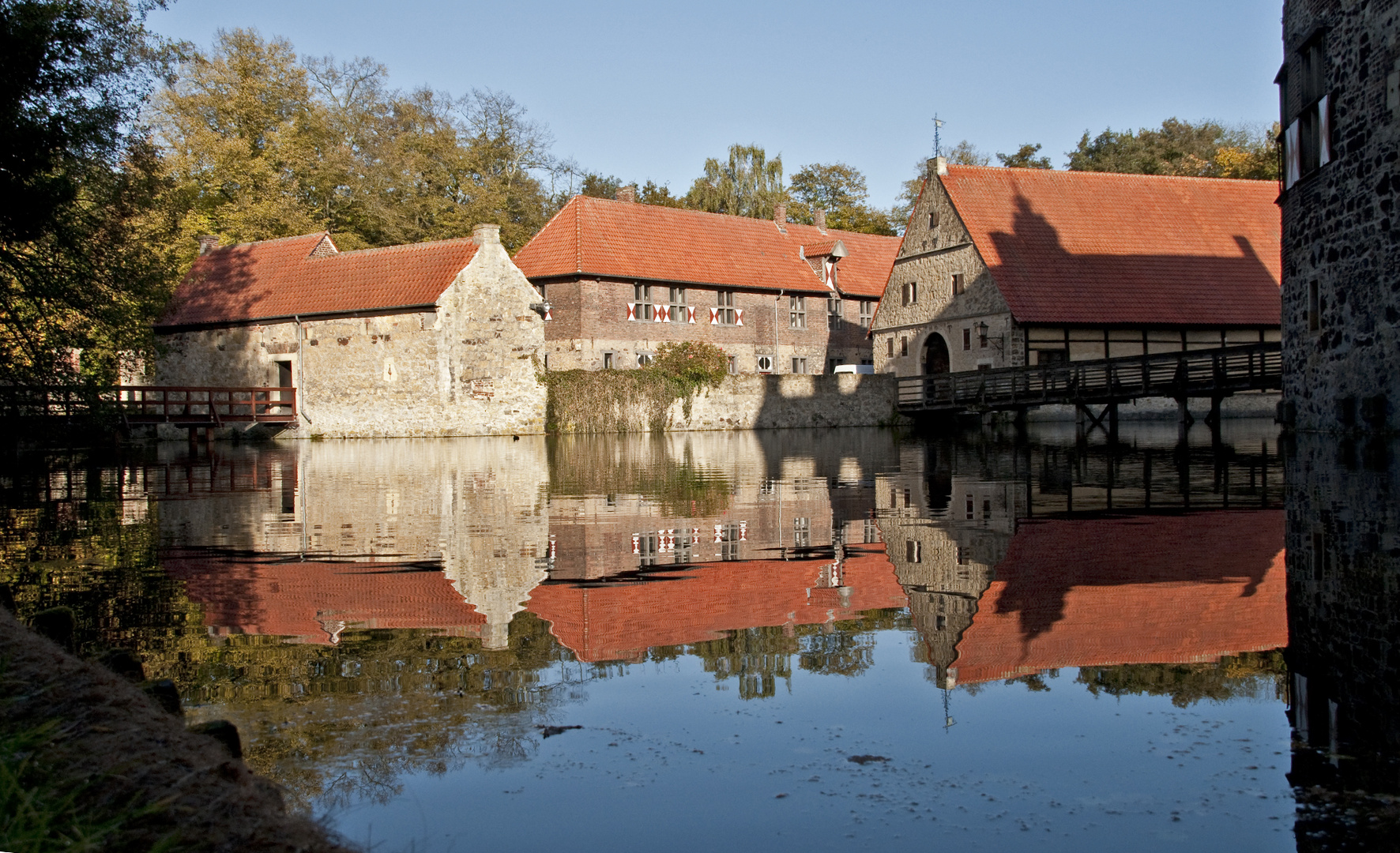 Burg Vischering, Lüdinghausen, Spiegelungen