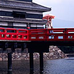 Burg von Matsumoto - Postkartensicht