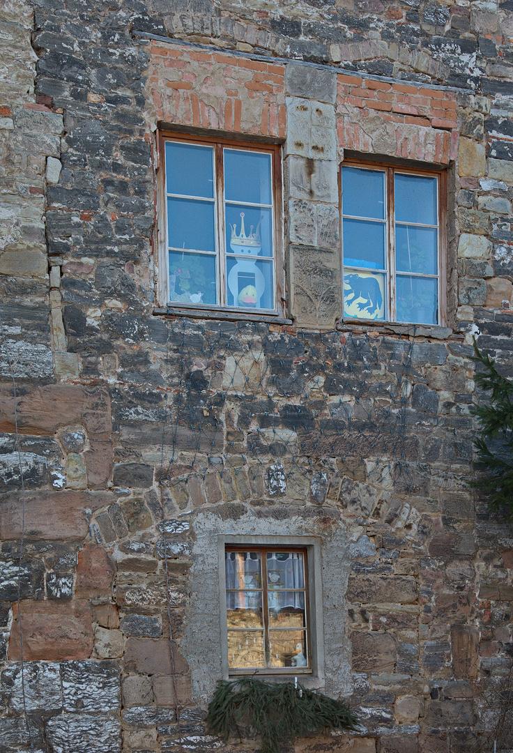 Burg Wendelstein - der König schaut zum Fenster raus