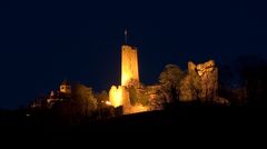 Burg zu Weinheim bei Nacht