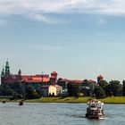 Burganlage Wawel von der Weichsel aus gesehen (Seitenansicht)