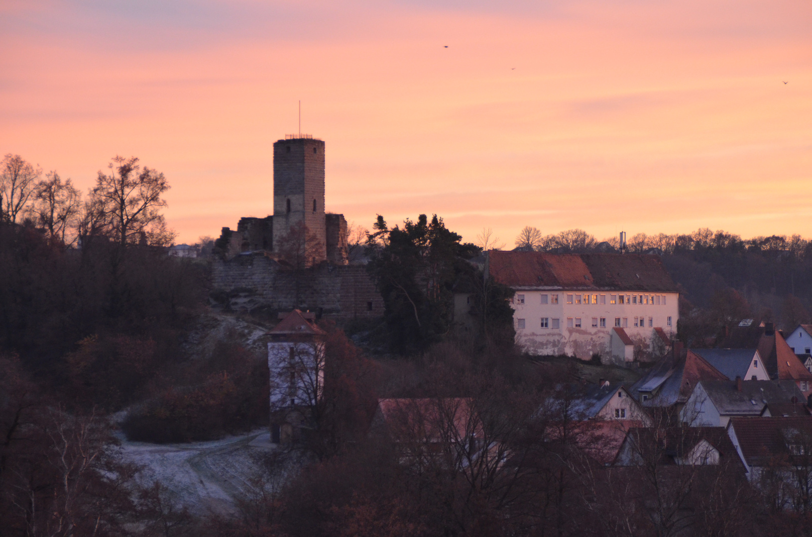 Burgblick mit Abendsonne