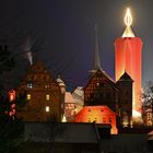 Burgenstadt im Weihnachtslicht