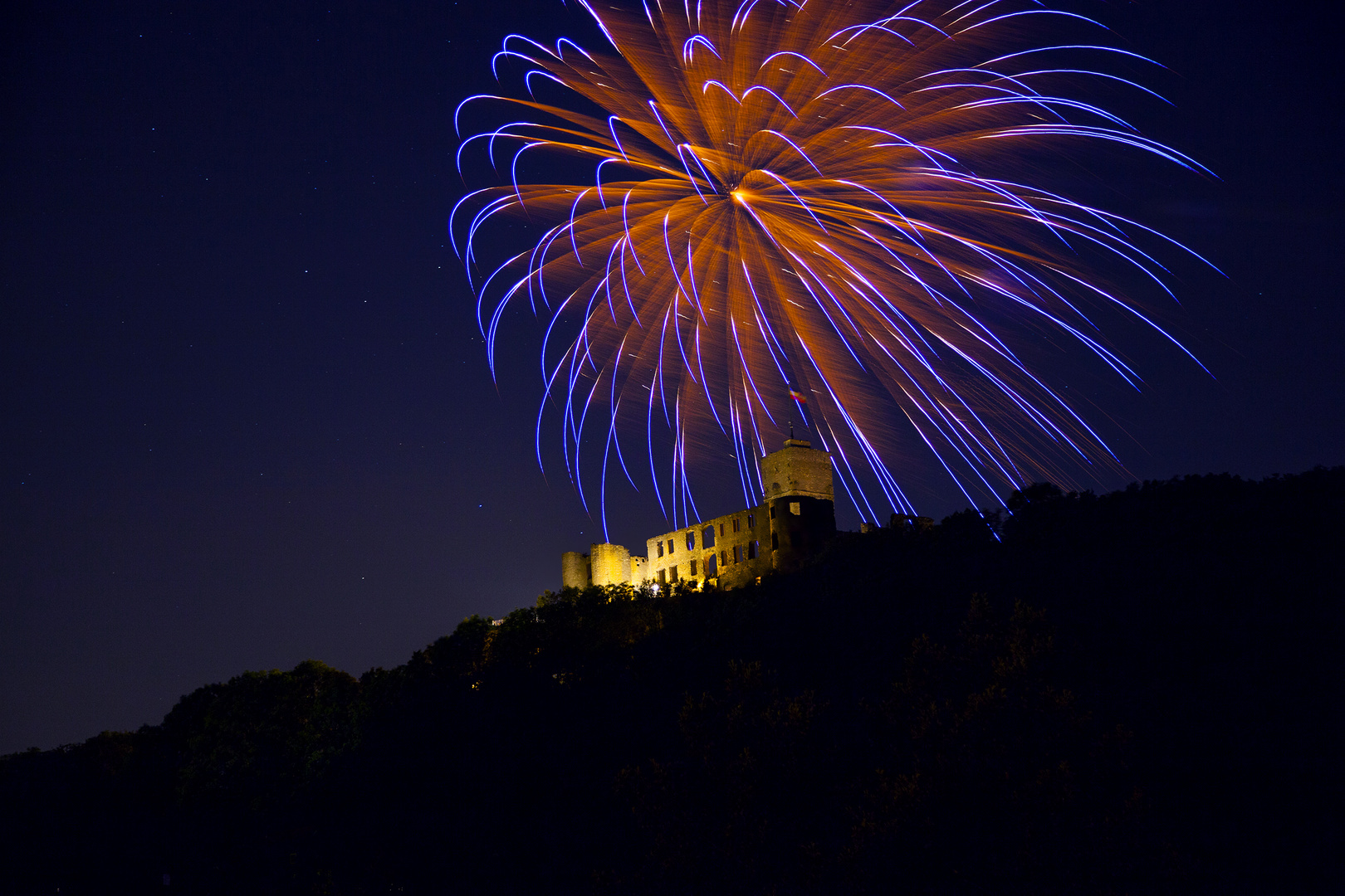 Burgfest Königstein | Feuerwerk 2013