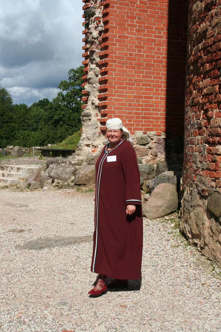 Burgfräulein auf der Burg Sigulda / Lettland