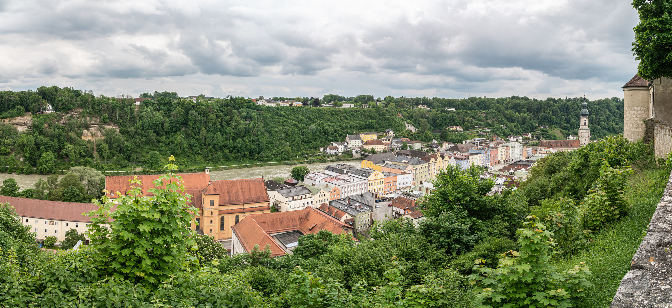 Burghausen-Blick auf die Altstadt