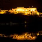 Burghausen Burg bei Nacht