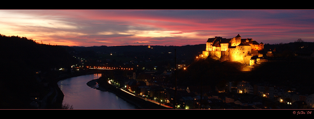 Burghausen on fire