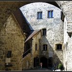 Burghof in der längsten Burg Europas in Burghausen.