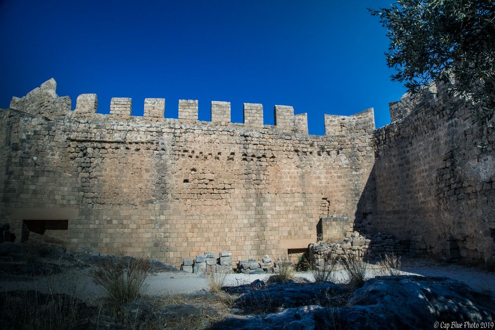 Burgmauer der Johanniterburg in Lindos