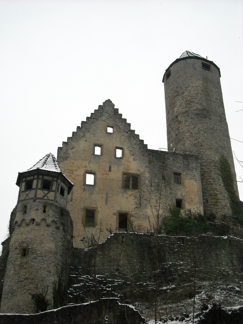 Burgruine Burg Hornberg im Winter